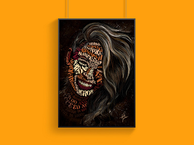 Typography My Portrait adobe brush color design draw drawing font ideation illustration portrait poster self portrait stylized typography typography art