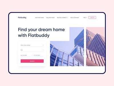 Flatbuddy. Property rental website concept. apartment concept home property real estate real estate agency rental ui ui design uiux ux webdesign website