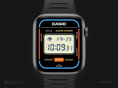Apple Watch Casio W-64 apple watch casio retro vintage watchface