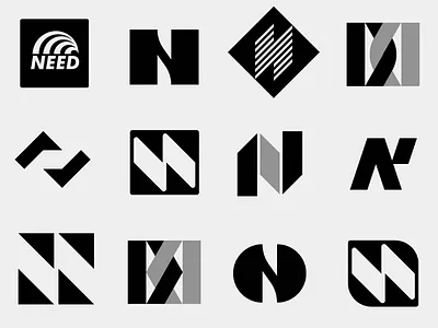 N logo design concepts for NeedGroup® branding design designer grid logo grid systems letter alphabet lettermark logo marks logo modernism mark modern logo n n letter n logo n mark logos need group startup corporate industrial ui wordmark