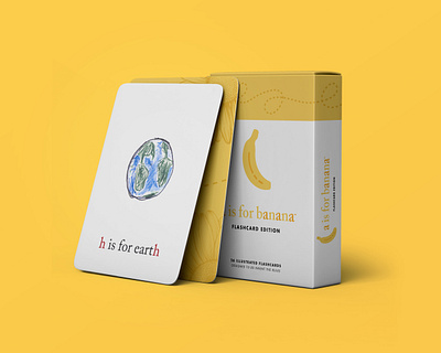 A is for Banana - Flash Cards banana bananas branding cards child children concept design doodle education flash hand hand drawn kids learning logo thinking type typography young