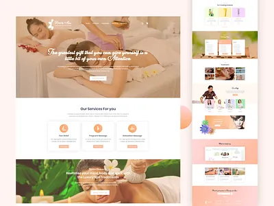 BeautySpa | Modern web template for Spa Center beauty parlour beauty salon beauty spa message center parlour spa spa center uidesign