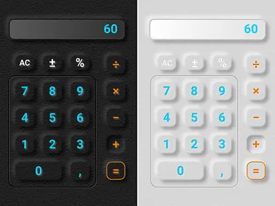 Neumorphic calculator figma neumorphism ui