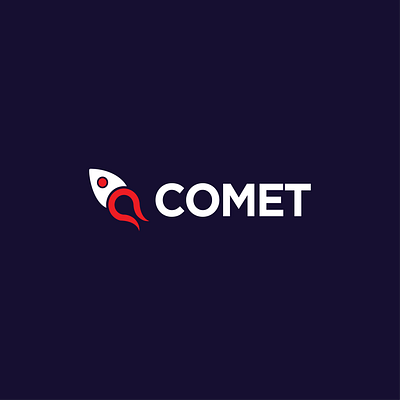 Comet Logo branding design flat icon illustration illustrator logo logo design logodesign orbit space spaceship vector