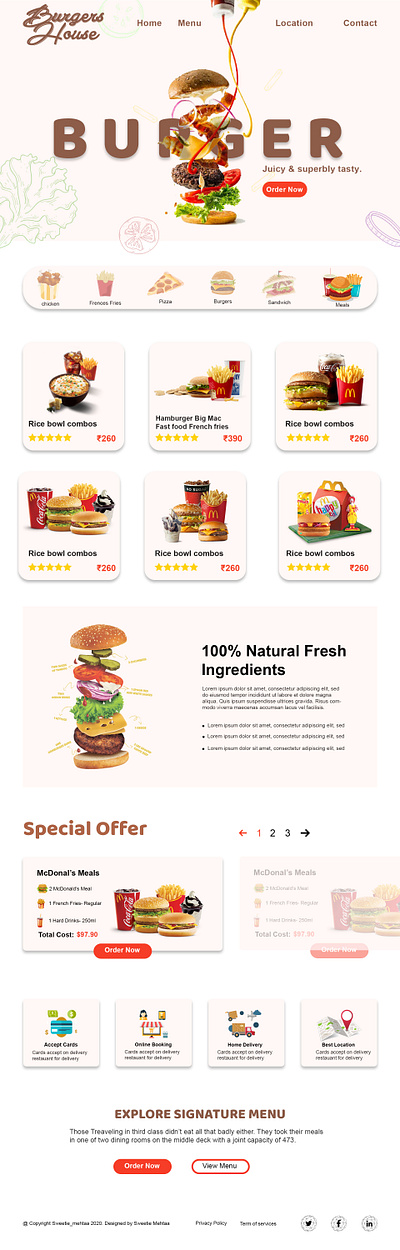 burger app branding design ui ux