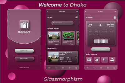 Modern UI Design: Glassmorphism & Pseudo Place Concept 3d animation behance project branding creative portfolio dhaka inspired design dribbble shot graphic design igital design mobile app design modern ui pseudo place ui ui design user interface uxui visual design web design