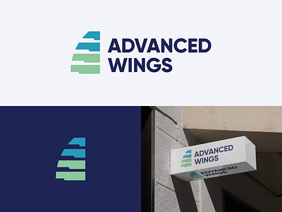 AdvanceWings logo design brand branding icon identity logo logo design logo mark logodesign logos logotype modern logo symbol vector