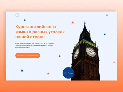 The concept of an English language school website design english school graphic design ui ux