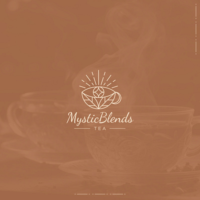 Minimal Line Art Logo Design for MysticBlends Tea brand identity branding creative design design logo graphic design icon illustration line line art logo logo design logo maker logos logotype minimal minimalist modern simple unique