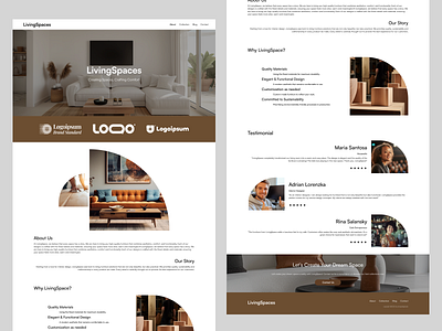 About Page Website - LivingSpace about page advertise design landingpage minimalist ui website