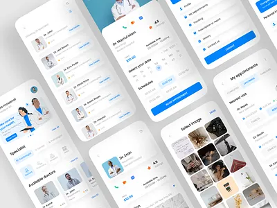 Medical Mobile App app design appointment book appointment design doctor app doctor appointment healthcare healthcare app medical app medical booking app medical healthcare minimal mobile mobile app online appointment patient app pharmacy app product design ui design