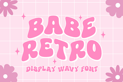 Babe retro font summer fonts