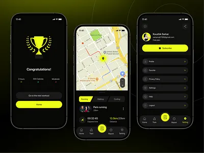 Fitness App Screen UI/UX activity tracker android app calories chart design figma fitness fitness app gym health health app ios minimal mobile motivation online training sport statistics training workout