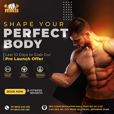 GYM POSTER blending branding brushes design designing grpaphic design