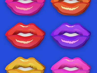 Kiss, Kiss adobe illustrator adobe photoshop art beautiful colorful drawing illustration kiss kisses kissing lips lipstick love makeup painting pattern design pop art romance valentine day valentines day