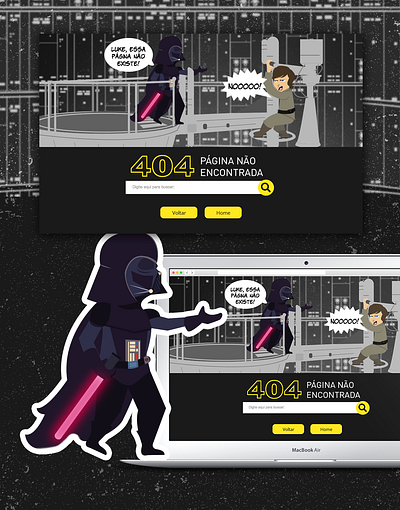 Error 404 404 darthvader dashboard ui error 404 illustration starwars ui vector webdesign