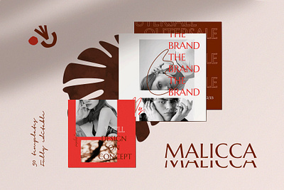 Malicca - Instagram Template blog blogger branding business card design design elegant fashion instagram instagram banner instagram post instagram post template instagram stories instagram stories pack instagram stories template modern posts professional simple trending typography