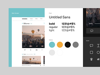 Reviewdeo – Stylescape concept design designreference moodboard stylescape ui