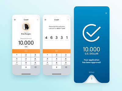 Credit screens for digital banking app app design application bank banking credit credit cards design digital dollar finance mobile money photoshop sketch transfer ui ux withdrawal