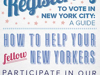 NYC Votes Guide campaign guide nyc politics print typography voting