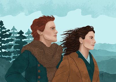 Outlander artist digital illustration editorial illustration fan art illustration procreate