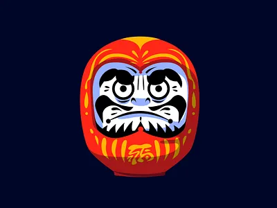 Daruma daruma gift illustration illustrator japanese art luck red symbol vector wish 達磨