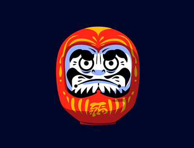 Daruma daruma gift illustration illustrator japanese art luck red symbol vector wish 達磨