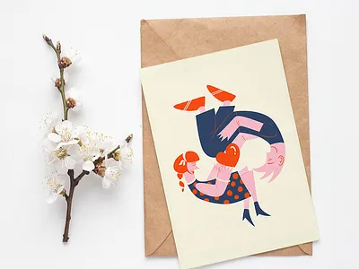 Valentines Day card design 2020 card character design design digital art drawing illustration illustration art illustrator love minimalist photoshop postcard valentinesday wacom wacom intuos