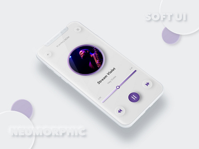 Neumorphism UI-Music player #DailyUi009 2020 trend dailyui dailyui009 dailyuichallenge iphonex minimalistic mobile app mp3 musicplayer neumorphic soft ui ui design ui trends