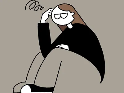 confusing woman | flat illustration flatillustration illustration procreate