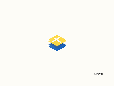 Tag-Flag Series - Sverige blue copy cross double sense flag flat icon set isometric isometric icons metaphor oblique perspective project series sverige sweden tag ui yellow