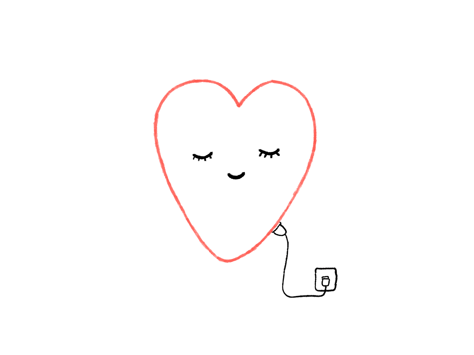 Recharge character design children illustration doodle gif gif animation heart illustration motion