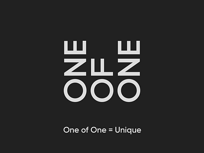 One Of One branding logo minimal typography