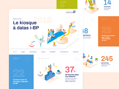 Annual report for IBP color design fun gradient illustration ui vector web website