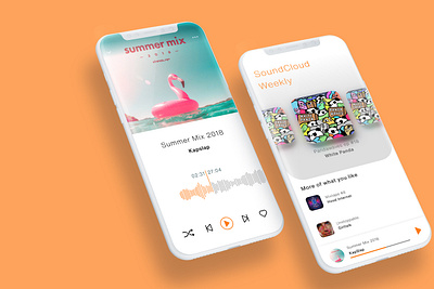 Sound Cloud Media Player app application clean dailyui009 ios iphonex media player mobile mp3 sound cloud streaming app ui