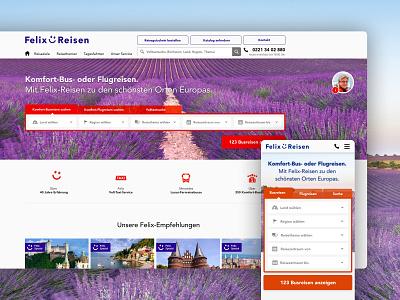 Fleix-Reisen UI adobexd branding branding design corporate design design screendesign ui user interface ux webdesign