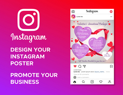 Instagram, Social Media Design animation business design fb illustration illustrator instagram logo poster social media design typography vector website