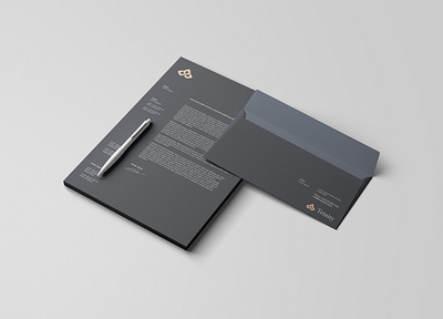 Letterhead and Envelope Design branding elegant envelope design graphic letterhead logo logo design luxury minimal mockup