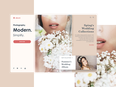 Albumi - Wedding Collections: Layout Exploration album albumi layoutdesign marriage uidesign uiux uxdesign weblayout wedding