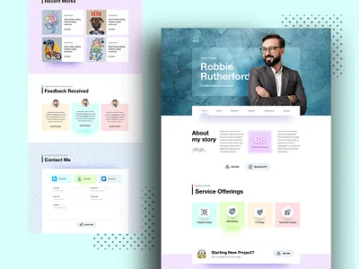 Minimal Personal Portfolio Landing Page 2020 design dribbble landing personal portfolio ui user experience user interface website