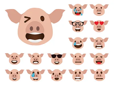 Pig avatars (: avatar pig vector