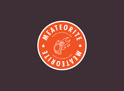 BBQ Logo american bold circle dark design fire flame grunge identity logo meat old orange retro seal texas ui ux web