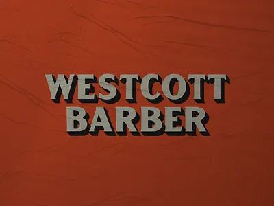 Westcott Barber 001 barber barbershop branding design logo mark typography
