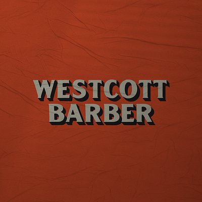 Westcott Barber 001 barber barbershop branding design logo mark typography