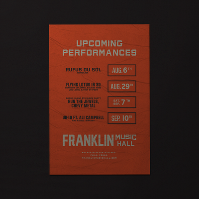 Franklin Music Hall branding design music philadelphia philly poster venue