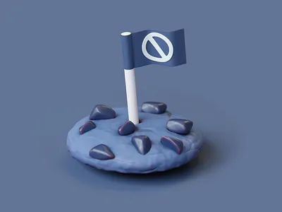 Privacy Cloud Cookie 3d 3d art 3d icon art blender cookie cute digital illustration