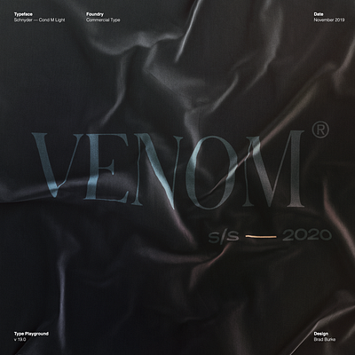 Venom art direction branding creative agency creative direction design design direction design studio los angeles typography visual design
