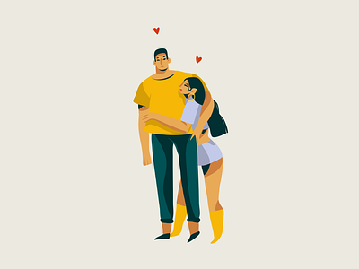 Couple 14 february abstract adobe draw art cartoon couple design digital dribbbleweeklywarmup flat girl illustration illustrations ipad pro people valentine day vector