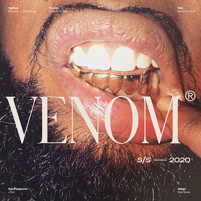 Venom art direction branding creative agency creative direction design design direction design studio los angeles typography visual design