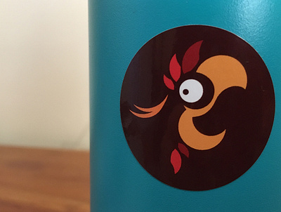 stickers bird beak bird bird illustration bird logo cheerful feathers happy happy bird mockup moo.com sticker stickers waterbottle